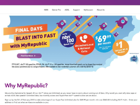 ACCC fines NBN provider MyRepublic for ads about internet speeds