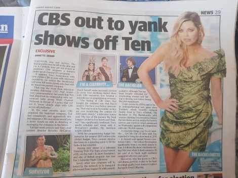 Ten hits out at ‘completely wrong’ and ‘misleading’ News Corp article about the future of its programs