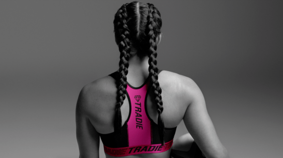 Olympic Gold medalist Charlotte Caslick stars in latest Tradie underwear campaign