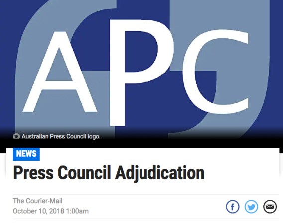 Courier Mail misled readers about writer’s qualifications, finds Press Council