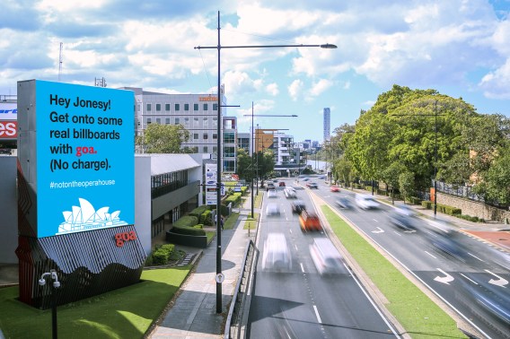 Goa urges Alan Jones to use real billboards in stunt across Queensland