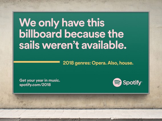 Spotify takes aim at Opera House advertising controversy in end-of-year campaign