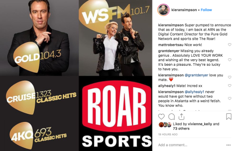 Kieran Simpson named digital content director for ARN’s Pure Gold and Conversant Media’s The Roar