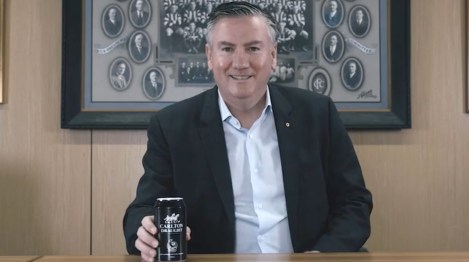 Carlton Draught launches range of Collingwood themed cans featuring Eddie McGuire and Steele Sidebottom