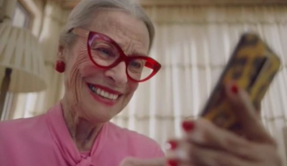 Older lady gets small moment of joy from dating app in Vodafone campaign via Team Red