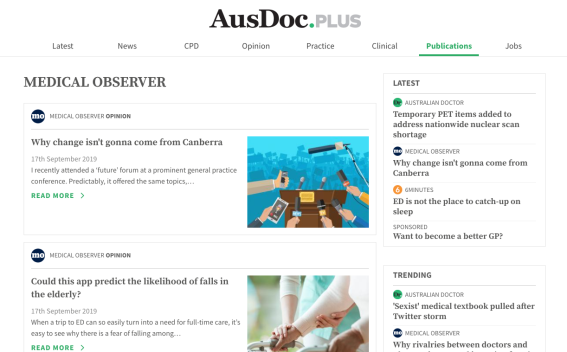 Medical Observer drops print product as ‘doctors move online’