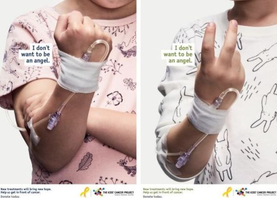‘I don’t want to be an angel’, say children in confronting campaign from The Kids’ Cancer Project