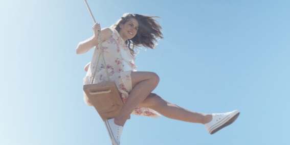 The girl on the swing returns for Almond Breeze’s first integrated campaign