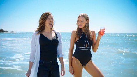 Comedian Celia Pacquola educates a model on dehydration in campaign for Tetley