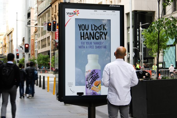 JC Decaux creates a face-reading billboard for Yoplait’s latest product launch