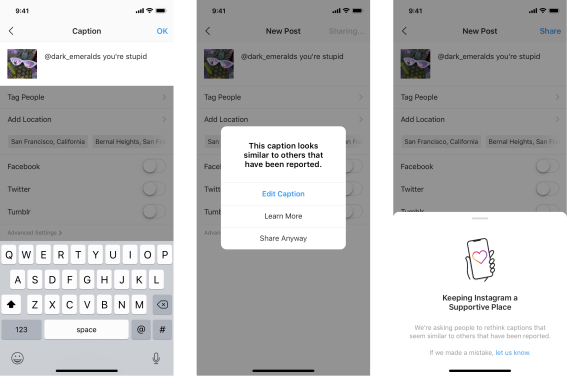 Instagram expands its anti-bullying tools with its new Feed Caption Warning feature
