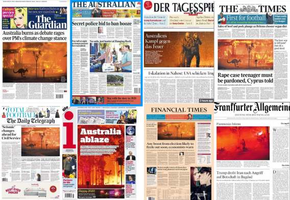 Australia’s media outlets clash over bushfire coverage