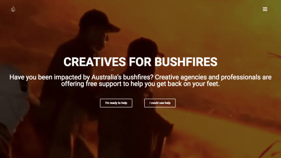 ‘Creatives For Bushfires’ registrations open for agencies to pledge support