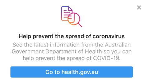 Instagram takes measures to promote the Government’s coronavirus information