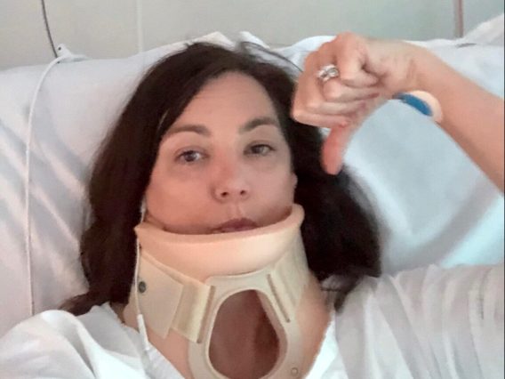 Triple M’s Jane Kennedy hospitalised with head and back injuries after fall