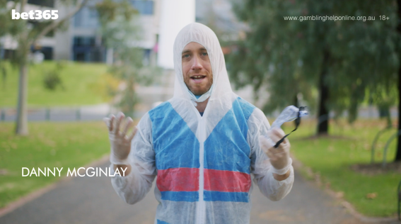 Bet 365 celebrates the return of AFL with comedian Danny McGinlay and die-hard fans