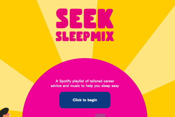 Seek and Spotify team up to help lull anxious workers back to sleep