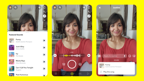 Snapchat adds music to its creative tools