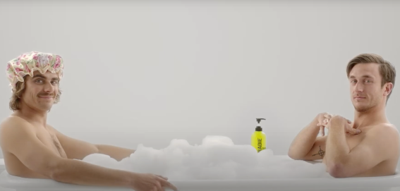 Tradie body wash ad discontinued for use of boombox in a bathtub