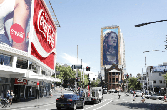 Giant mural of Nicole Kidman promotes new HBO show on Binge