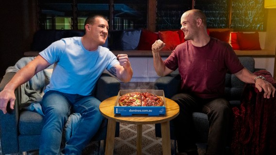 Domino’s prepares for State of Origin by reuniting footy rivals in Half ‘n’ Half campaign