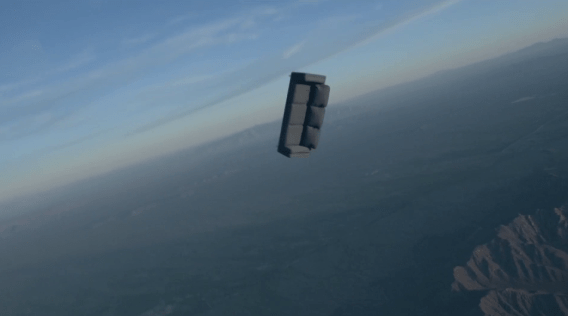 A couch falls 15,000 feet from a plane in new Amart TVC from BMF
