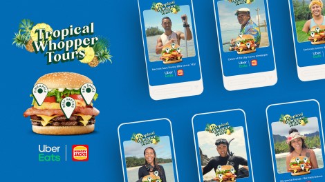 Hungry Jack’s partners with Uber Eats for Tropical Whopper tour