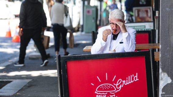Grill’d releases photos of KFC’s The Colonel eating its food