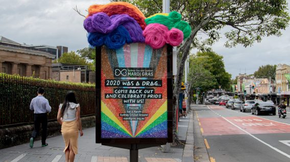 JCDecaux creates wig installation for Sydney Gay and Lesbian Mardi Gras