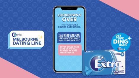Wrigley’s Extra looks to get Melburnians back into venues with ‘Dating Line’ initiative
