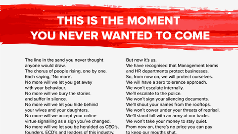 Declaration puts sexual harassers in adland on notice