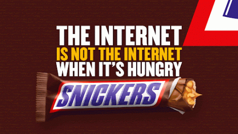 The Internet is hungry in latest Snickers campaign via Thinkerbell