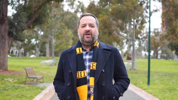 Mick Molloy and others star in MCG vaccination campaign