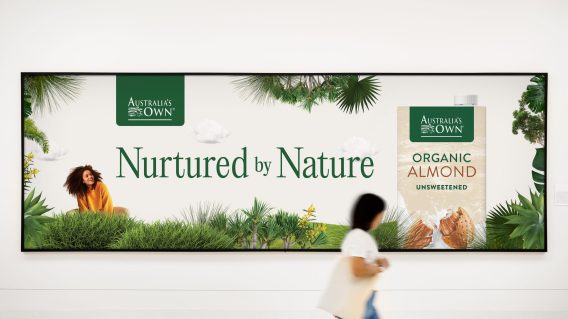 Australia’s Own almond milk teleports woman to forest via 72 and Sunny