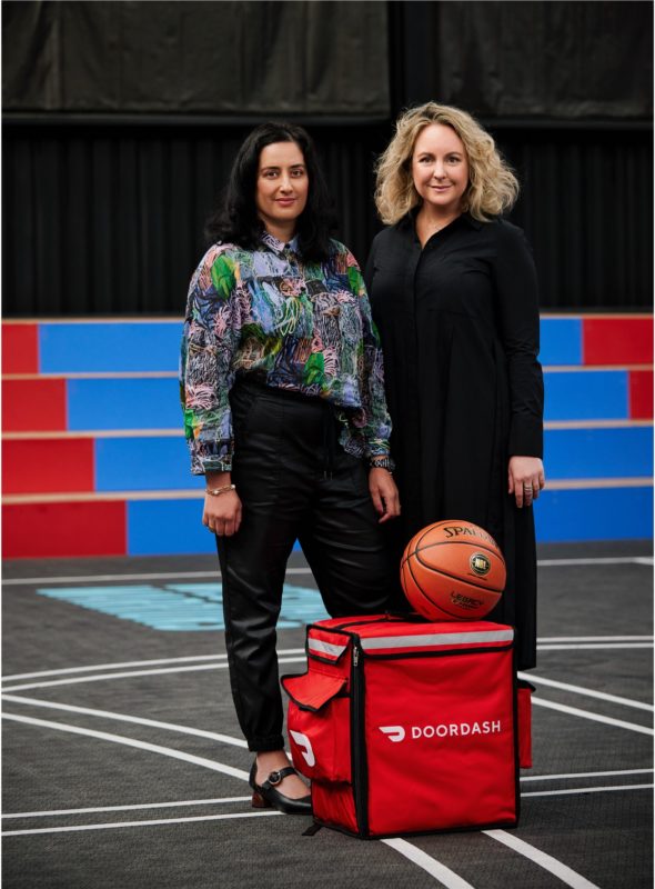 Rebecca Burrows (General Manager, DoorDash ANZ) and Lauren Hansen (Director – Commercial Partnership Marketing, NBL).