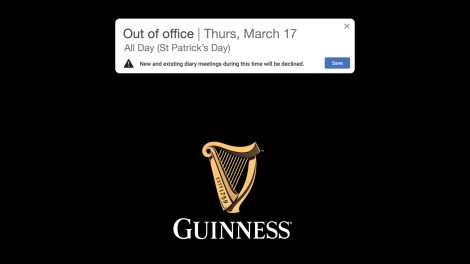 Guinness is OOO for St Patrick’s Day via Thinkerbell