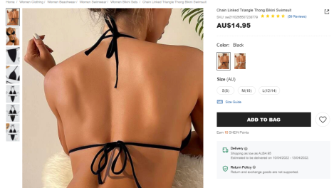 Shein found to be in breach of Ad Standards for sexuality rule