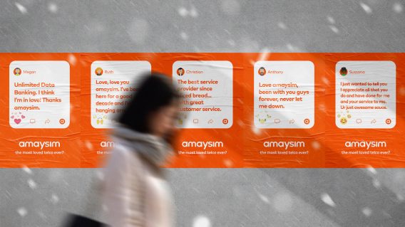 Amaysim releases new OOH and radio campaign via 72andSunny and Avenue C