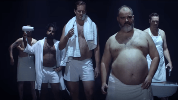 Dad Bods, do they sell? Clearly these two similar ads think they do…
