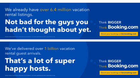 Booking.com showcases its listing advantage in latest campaign
