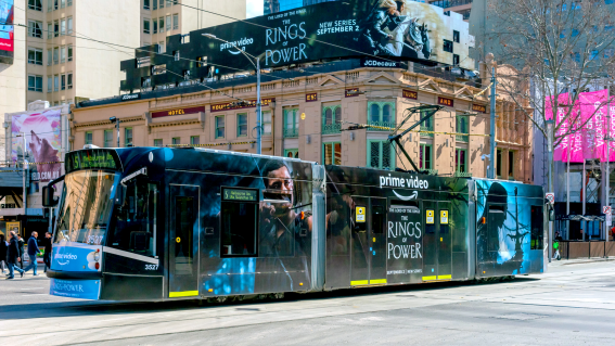 Prime Video transforms Melbourne trams to celebrate new The Lord of the Rings series