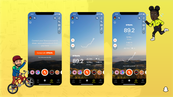 Snapchat and Strava partner for an AR experience