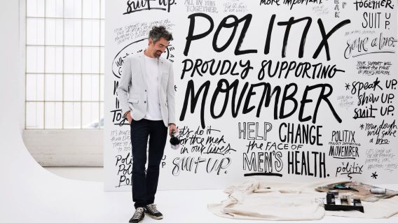 Paper Stone Scissors works with POLITIX Menswear for Movember campaign