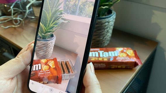 Customers can use AR to find the ‘Golden Tim Tam’ in latest Arnott’s work
