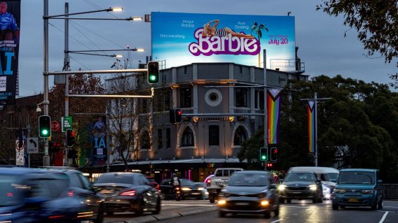 A suitably sparkly OOH for Barbie