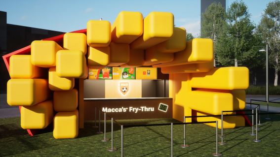 Macca’s opens giant Fry-Thru at Darling Harbour for World Cup