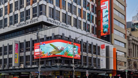 QMS 3DOOH goes global for new Flight Centre campaign