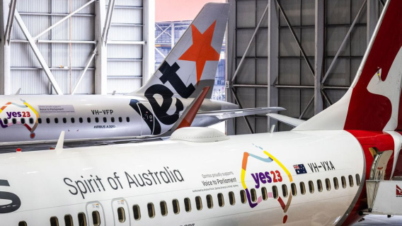 Qantas unveils special aircraft to endorse the Voice to parliament