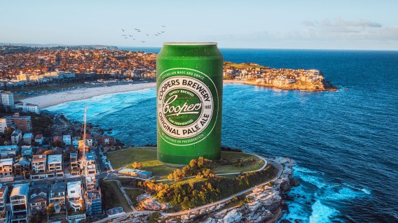 Coopers places big beer cans across Australia with AR campaign