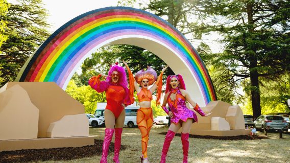 Tinder brings Pride to Boomtown with a giant rainbow-led campaign